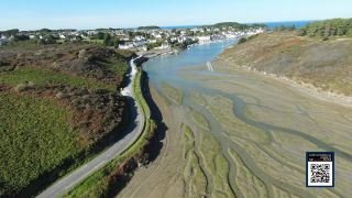 Link to Video | landscape, footage, Brittany, establishing shot, France, sea, steep coast, color, island, 4K resolution, high-angle shot, aerial shot, unmanned aerial vehicle, 2022, Belle Île, coast, Atlantic Ocean