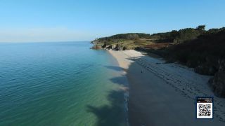 Link to Video | landscape, footage, Brittany, establishing shot, France, sea, steep coast, color, island, 4K resolution, high-angle shot, aerial shot, unmanned aerial vehicle, 2022, Belle Île, coast, Atlantic Ocean