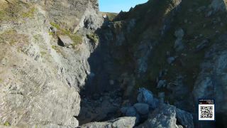 Link to Video | landscape, footage, Brittany, establishing shot, France, sea, steep coast, color, island, 4K resolution, high-angle shot, aerial shot, unmanned aerial vehicle, 2022, Belle Île, coast, Atlantic Ocean
