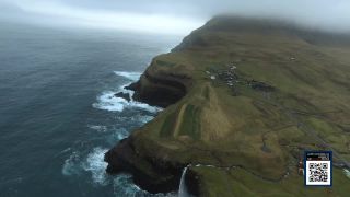 Link to Video | landscape, footage, establishing shot, sea, color, island, 4K resolution, high-angle shot, waterfall, Denmark, North Atlantic Ocean, Faroe Islands, aerial shot, unmanned aerial vehicle, 2022, coast, Atlantic Ocean