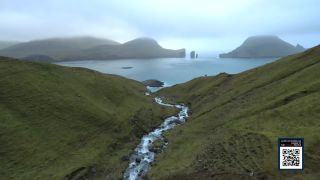 Link to Video | landscape, footage, establishing shot, sea, color, island, 4K resolution, high-angle shot, waterfall, Denmark, North Atlantic Ocean, Faroe Islands, aerial shot, unmanned aerial vehicle, 2022, coast, Atlantic Ocean