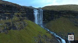 Link to Video | landscape, footage, establishing shot, sea, color, island, 4K resolution, high-angle shot, waterfall, Denmark, North Atlantic Ocean, Faroe Islands, aerial shot, unmanned aerial vehicle, 2022, coast, Atlantic Ocean