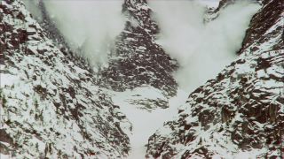 Link to Video | climate change, natural phenomenon, danger, Full High Definition, color, 35 mm film, United States of America, mountain range, snow, avalanche