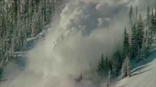 Link to Video | climate change, natural phenomenon, danger, Full High Definition, color, 35 mm film, United States of America, mountain range, snow, avalanche