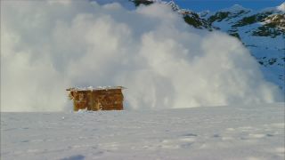 Link to Video | climate change, natural phenomenon, danger, Full High Definition, color, 35 mm film, United States of America, mountain range, snow, avalanche