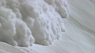Link to Video | climate change, natural phenomenon, danger, Full High Definition, color, 35 mm film, United States of America, mountain range, snow, avalanche