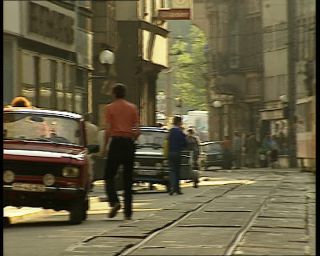 Link to Video | Fischmarkt, Thuringia, German Democratic Republic, Erfurt, 1990, old town, eastern Germany