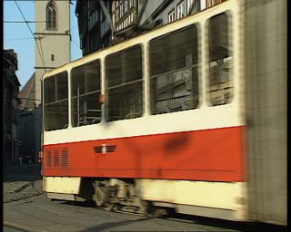 Link to Video | Thuringia, German Democratic Republic, Erfurt, 1990, urban and regional transportation, tram, eastern Germany