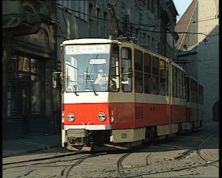 Link to Video | Thuringia, German Democratic Republic, Erfurt, 1990, urban and regional transportation, tram, eastern Germany