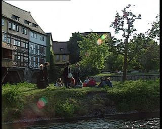 Link to Video | Thuringia, German Democratic Republic, Erfurt, 1990, Krämerbrücke, eastern Germany