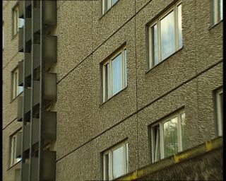 Link to Video | Plattenbau, residential building, German Democratic Republic, Dresden, façade, 1990, prefabricated home, building, eastern Germany