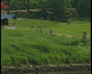 Link to Video | tourist destination, Saxony, maritime transport, Elbe, German Democratic Republic, 1990, color, standard-definition television, Elbe Sandstone Mountains, 1990s, tour boat ride, river, Betacam SP, eastern Germany