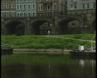 Link to Video | tourist destination, Saxony, maritime transport, Elbe, German Democratic Republic, 1990, color, standard-definition television, Elbe Sandstone Mountains, 1990s, tour boat ride, river, Betacam SP, eastern Germany
