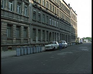Link to Video | Saxony, architecture, German Democratic Republic, façade, 1990, Leipzig, building, working class quarter, eastern Germany