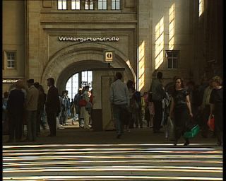 Link to Video | domestic roof construction, Saxony, German Democratic Republic, central station, Leipzig, dead-end station, railway station, train shed, eastern Germany