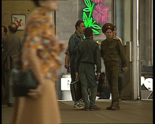 Link to Video | domestic roof construction, Saxony, German Democratic Republic, central station, 1990, Leipzig, color, standard-definition television, 90s, 1990s, dead-end station, railway station, train shed, Betacam SP, eastern Germany