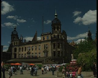 Link to Video | ruins, Saxony, Dresden Castle, German Democratic Republic, Dresden, 1990, ruinous, château, eastern Germany