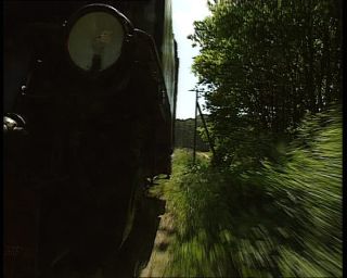 Link to Video | German Democratic Republic, steam locomotive, 1990, color, standard-definition television, Rügen, 1990s, Deutsche Reichsbahn (GDR), Betacam SP, train, Rügensche Kleinbahn, eastern Germany