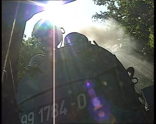 Link to Video | German Democratic Republic, steam locomotive, 1990, color, standard-definition television, Rügen, 1990s, Deutsche Reichsbahn (GDR), Betacam SP, train, Rügensche Kleinbahn, eastern Germany