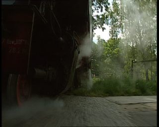 Link to Video | German Democratic Republic, steam locomotive, 1990, color, standard-definition television, Rügen, 1990s, Deutsche Reichsbahn (GDR), Betacam SP, train, Rügensche Kleinbahn, eastern Germany