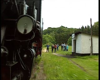 Link to Video | German Democratic Republic, steam locomotive, 1990, color, standard-definition television, Rügen, 1990s, Deutsche Reichsbahn (GDR), Betacam SP, train, Rügensche Kleinbahn, eastern Germany