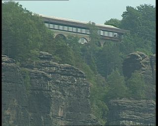 Link to Video | tourist destination, Saxony, maritime transport, Elbe, German Democratic Republic, 1990, color, standard-definition television, Elbe Sandstone Mountains, 1990s, tour boat ride, river, Betacam SP, eastern Germany