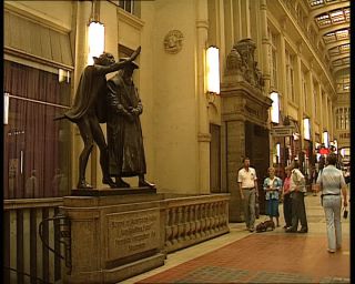Link to Video | Saxony, covered passageway, passageway, Mädlerpassage, German Democratic Republic, Leipzig, heritage site, sculpture, eastern Germany