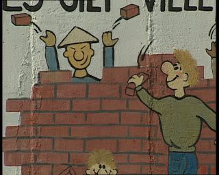 Link to Video | graffiti, street art, 1990, mural, color, Ramo, Berlin Wall, Berlin, art, work of art
