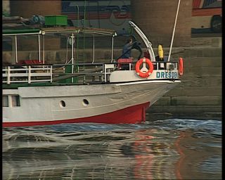 Link to Video | steamship, maritime transport, Elbe, German Democratic Republic, Dresden, steamboat, 1990, river, Dresden, eastern Germany