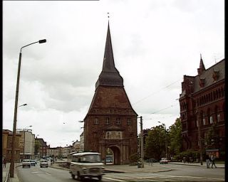 Link to Video | Mecklenburg-Western Pomerania, German Democratic Republic, 1990, Mecklenburg, Rostock, old town, eastern Germany