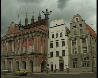 Link to Video | Mecklenburg-Western Pomerania, German Democratic Republic, 1990, Mecklenburg, Rostock, old town, eastern Germany