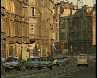 Link to Video | Saxony, architecture, German Democratic Republic, façade, 1990, Leipzig, building, working class quarter, eastern Germany