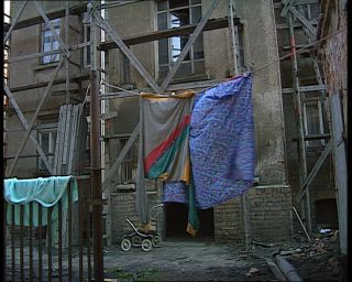 Link to Video | Saxony, architecture, German Democratic Republic, façade, 1990, Leipzig, building, working class quarter, eastern Germany