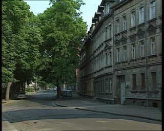 Link to Video | Saxony, architecture, German Democratic Republic, façade, 1990, Leipzig, building, working class quarter, eastern Germany