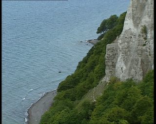 Link to Video | landscape, sea, German Democratic Republic, chalk, 1990, color, Stubbenkammer, standard-definition television, Rügen, 1990s, Baltic Sea, nature, Betacam SP, eastern Germany, coast