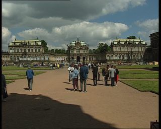Link to Video | Saxony, Zwinger, German Democratic Republic, Dresden, 1990, cultural heritage, museum, Baroque, tourist attraction, eastern Germany