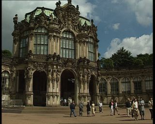 Link to Video | Saxony, Zwinger, German Democratic Republic, Dresden, 1990, cultural heritage, museum, Baroque, tourist attraction, eastern Germany