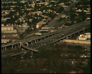 Link to Video | Los Angeles County, big city, color, 1988, United States of America, Burbank, mountain range, North America, California