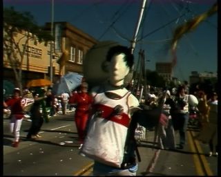 Link to Video | annual event, fun, costume, recurring event, Maskierung, event, social issue, color, 1988, multicolored, United States of America, North America, Doo Dah Parade, disguise, Los Angeles, procession, California