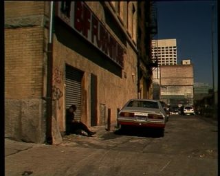 Link to Video | poverty, downtown, homelessness, social issue, color, 1988, United States of America, unemployment, North America, Los Angeles, California