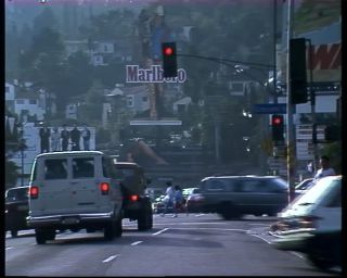 Link to Video | passenger car, motor car, private transport, color, 1988, United States of America, North America, Los Angeles, Sunset Boulevard, California