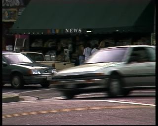 Link to Video | private transport, color, pedestrian, 1988, United States of America, Melrose Avenue, North America, human, California