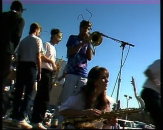 Link to Video | culture, annual event, fun, recurring event, Umzug, Wilshire Boulevard, color, 1988, Halloween, October 31, multicolored, November 1, United States of America, folk culture, North America, disguise, Los Angeles, parade, procession, California