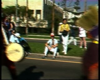 Link to Video | annual event, fun, recurring event, Umzug, Wilshire Boulevard, 1988, Halloween, multicolored, United States of America, North America, disguise, Los Angeles, parade, procession, California