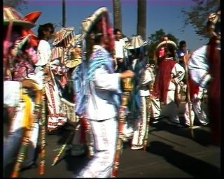Link to Video | annual event, fun, recurring event, Umzug, Wilshire Boulevard, 1988, Halloween, multicolored, United States of America, North America, disguise, Los Angeles, parade, procession, California
