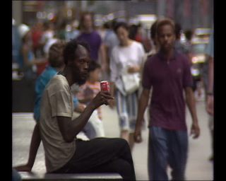 Link to Video | poverty, homelessness, Big Apple, social issue, color, 1989, homeless person, United States of America, New York City