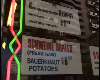 Link to Video | Manhattan, Third Avenue, Big Apple, color, 1989, United States of America, passenger, yellow cab, New York City, Little Germany, male human, man