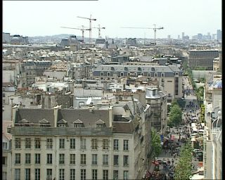 Link to Video | tourist destination, cultural center, France, megacity, Centre Georges Pompidou, metropolis, 1991, color, standard-definition television, 1990s, Europe, megalopolis, tourist attraction, Betacam SP, Paris