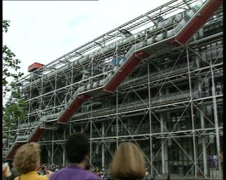 Link to Video | tourist destination, cultural center, France, megacity, Centre Georges Pompidou, metropolis, 1991, color, standard-definition television, 1990s, Europe, megalopolis, tourist attraction, Betacam SP, Paris