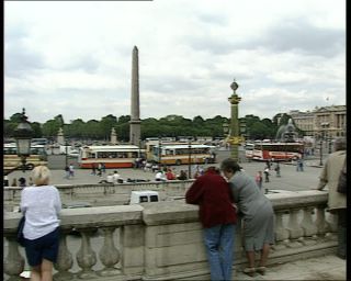 Link to Video | tourist destination, France, megacity, place de la Concorde, metropolis, 1991, color, standard-definition television, 1990s, Europe, megalopolis, tourist attraction, Betacam SP, Paris